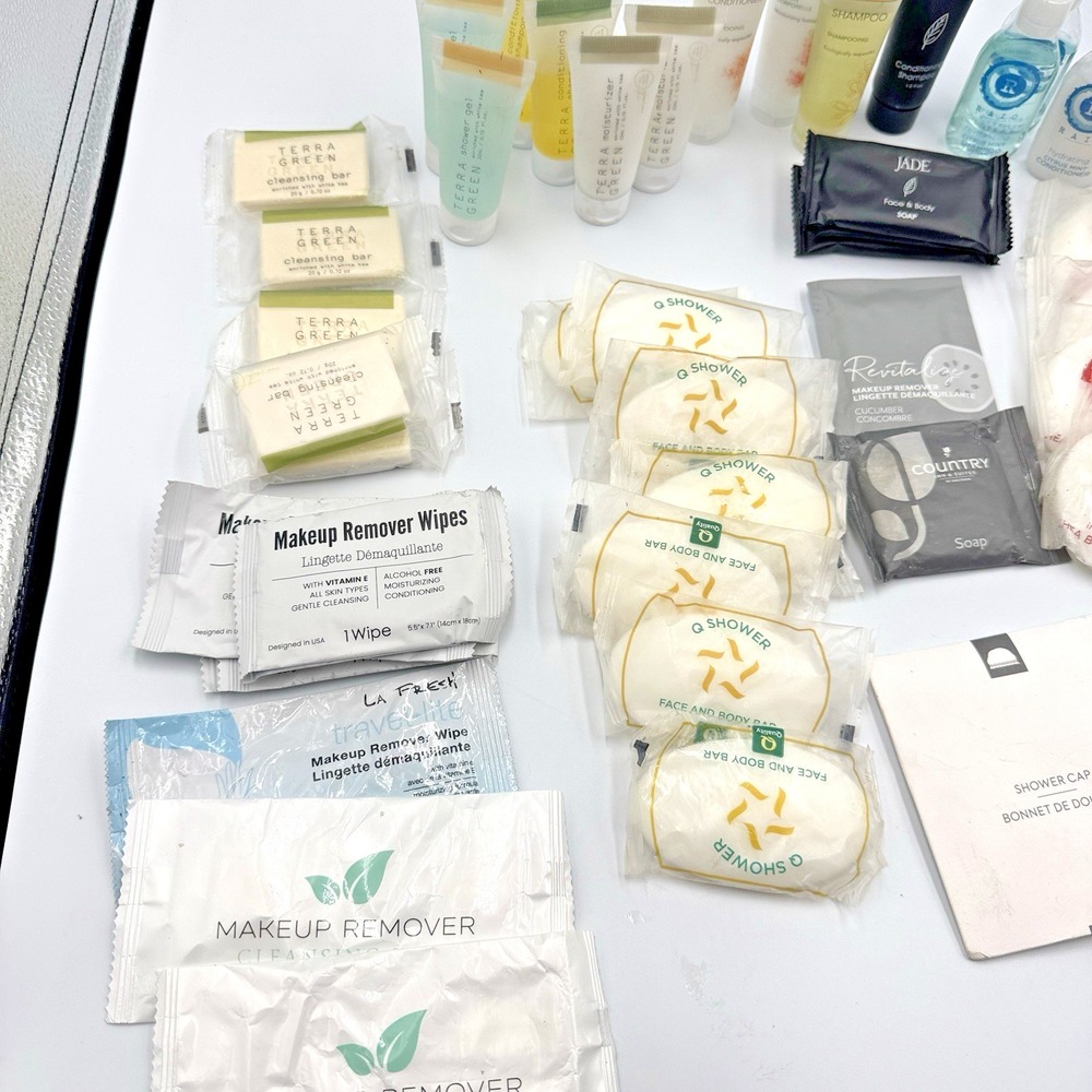 TITLE Bulk Lot of Assorted Travel Size Hotel Toiletries Soap Shampoo Lotion - Picture 2 of 10